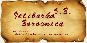 Veliborka Borovnica vizit kartica